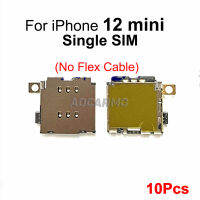 10PcsLot Single Dual Sim Card Tray Socket Reader Holder Flex Cable Repair Parts For iPhone 12 12 Pro 12Pro Max 12 mini