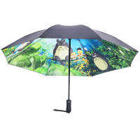 Kindream Ghibli Totoro Umbrella Sun Rain Umbrella Parasol Female Plegable Sombrillas Paraguas Guarda Chuva Totoro Parapluie