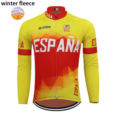 NEW spain Cycling Jersey Long sleeves winter fleece and spring no fleece Espana ropa ciclismo bike mtb jersey Bicycle clothing