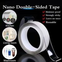 ✥✳♈ 5M 1M Nano Double Sided Tape Transparent Reusable Waterproof Adhesive Cleanable Kitchen Bathroom Supplies Heavy Duty Clear Tapes