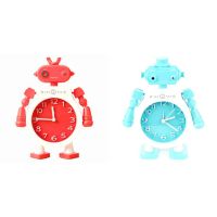 Bedroom Alarm Clock Cool Robot with Joint Arm Movement Cartoon Decoration Gifts for Children Back to School