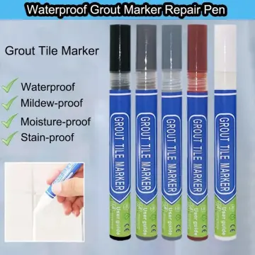 Tile Marker Repair Wall Pen White Grout Marker Odorless Non Toxic for Tiles  Floor (Color: White) (Color: White)