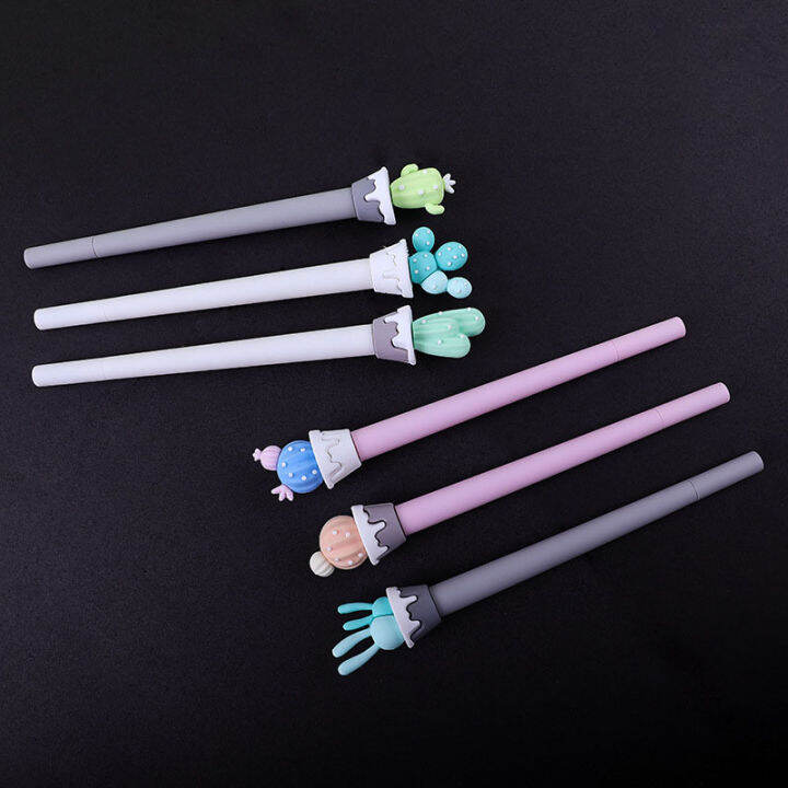 36-pcslot-kawaii-cactus-succulents-gel-pen-cute-0-5-mm-black-ink-signature-pens-office-school-supplies-stationery-gift