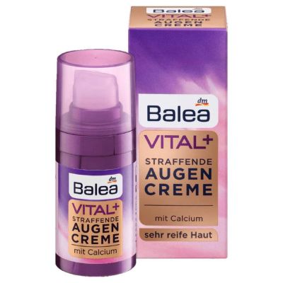 Balea Vital+ Firming Eye Cream 15 ml. ครีมบำรุงรอบดวงตา Balea สำหรับผิววัย 50+ ดูแลผิวรอบดวงตาอย่างเข้มข้นและช่วยลดความลึกของริ้วรอยอย่างอ่อนโยน