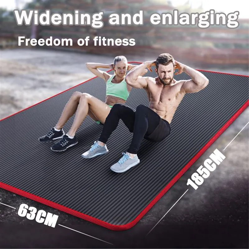 Pure Fitness 12mm Ultra Thick Fitness Exercise Mat with Carry Strap,  Charcoal 