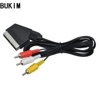 【SALE】 cesswhirove1981 BUKIM สายเคเบิลวิดีโอเสียง1.8ม./6ฟุต RGB Scart เป็น3 RCA สำหรับ NES สำหรับ FC 1ชิ้น