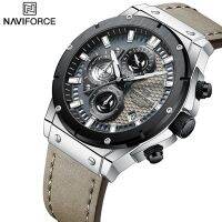 นาฬิกาผู้ชายแบรนด์ชั้นนำ NAVIFORCE กันน้ำนาฬิกาหรูนาฬิกาข้อมือผู้ชายสปอร์ตเรืองแสงจับเวลา2023