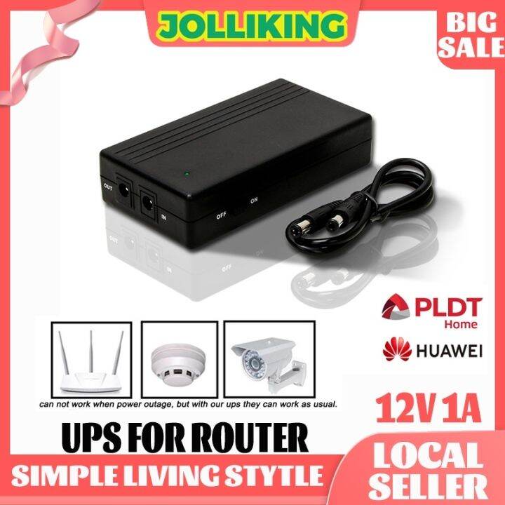 1 Output Portable UPS For Router Modem PLDT UPS Power Supply Mini DC