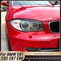 E81พลาสติกสำหรับ BMW 1 Series E88 E87 E82 2004-2014 ABS สีดำเงาไฟหน้ารถแต่งเปลือกตาชุดตัวรถ