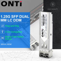 โมดูลตัวรับสัญญาณ SFP Duplex แบบหลายโหมดไฟเบอร์ออปติก LC กิกะบิต1.25กรัม850Nm 550เมตรเข้ากันได้กับสวิตช์ Cisco/mikrotik DDM MM