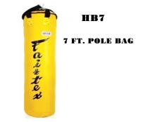 กระสอบทราย แฟร์แท็กซ์ โพลี่ HB7 สีเหลือง สูง 7 ฟุต( ขายแบบไม่บรรจุ) Fairtex Heavy Bag Pole Bag HB7  Yellow Hight 7 Feets Training MMA Kickboxing (Un-filled)