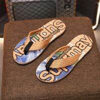 Men Flip Flop Sliders 2023 Trend Anti-skid Man Slippers Outdoor Beach Male Sandals Household Slides for