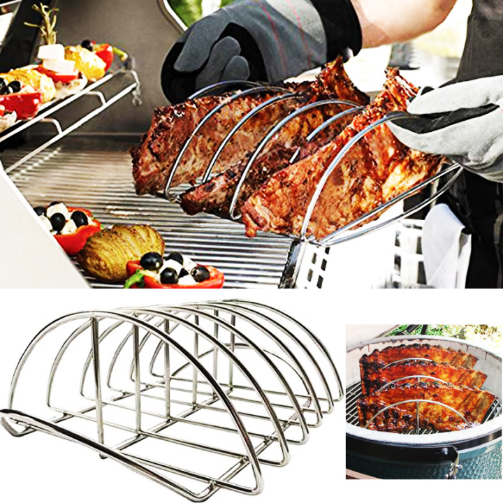 BBQ Rib Rack for er 304Stainless Steel Rack Barbecue Net for Grills