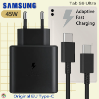 ที่ชาร์จ Samsung 45W (EU) สำหรับ ซัมซุง Tab S9 Ultra และมือถือทุกรุ่น หัวชาร์จ Usb-C สายชาร์จ Type-C (5A) ยาว1ม. และ 2ม. รองรับการชาร์จด่วนแบบพิเศษ Adaptive Fast Charging