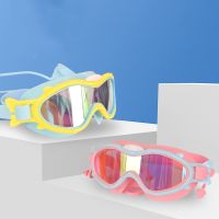 Kids Swimming Goggles Children Wide Vision Anti-Fog Anti-UV Snorkeling Diving Mask Ear Plugs Outdoor Water Sports Swim Glasses