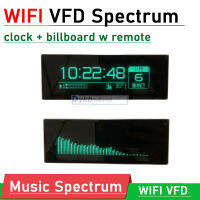 3in1 WIFI VFD Music Spectrum แสดงตัวบ่งชี้ระดับ Rhythm Analyzer นาฬิกา + ป้ายโฆษณาข้อความ APP Voice Remote Control