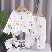 COD SDFGDERGRER kids baby boys girls CARTOON PRINTE short sleeve tops shirts sleepwear shorts toddler pajama sets 2pcs children casual costumes