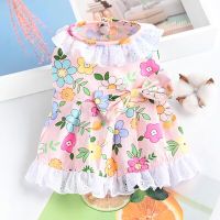 Spring Floral Puppy Dress Dog Princess Dress Cat Skirt Pet Clothing Puppy Cat Pet Apparel Yorkshire Chihuahua Clothes Yorkshire Clothing Shoes Accesso