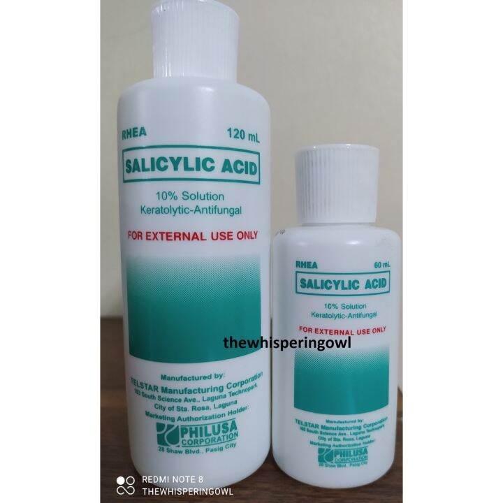 Rhea Salicylic Acid 60ml / 120ml 10 KeratolyticAntifungal Solution