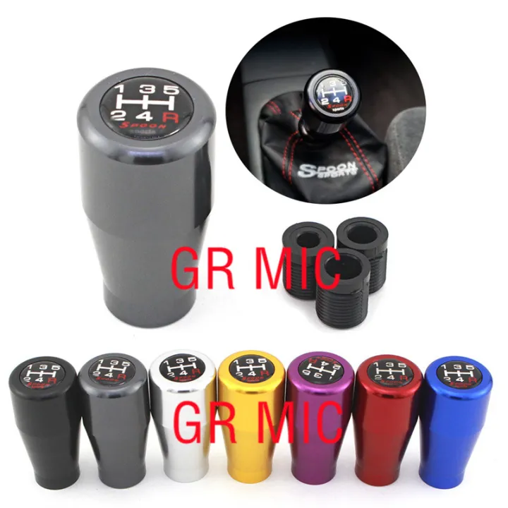 Universal 5 Speed Aluminum Spoon Sport Shift Knob Shifter Gear Head