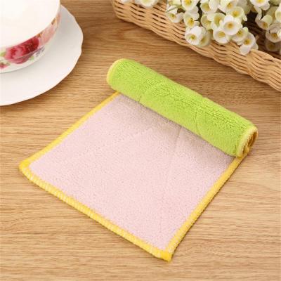 ของใช้ในครัวเรือนทำความสะอาดง่ายใยผ้าเช็ดจานผ้าใยหนาซับอากาศดีซึมผ่านผ้าเช็ดตัวผ้าเช็ดจาน14Cm × 24Cm