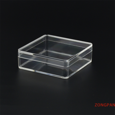 ZONGPAN กล่องเก็บของพลาสติกใส PS สี่เหลี่ยมขนาดเล็ก50มล. สำหรับเครื่องประดับขนาดเล็กลูกปัดงานฝีมือกล่องบรรจุภัณฑ์คริสตัลสำหรับแสดง