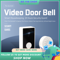 BO YIN Tuya WIFI Video Doorbell With Chime Wireless Doorbell Camera APP Control Support 2-Way Audio Infrared NightVision
