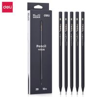 Deli ดินสอ ดินสอไม้ ไส้ดินสอคุณภาพสูง ไส้ดินสอ HB 2B สีดำ สีพาลเทล 12 แท่ง เครื่องเขียน อุปกรณ์การเรียน Pencil