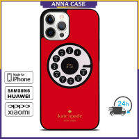 KateSpade Rotary Dial Up 10 เคสโทรศัพท์สำหรับ iPhone 14 Pro Max / iPhone 13 Pro Max / iPhone 12 Pro Max / XS Max / Samsung Galaxy Note 10 Plus / S22 Ultra / S21 Plus ฝาครอบเคสป้องกันการตก