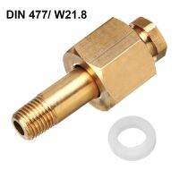 【SALE】 loesoperly1984 DIN 477/ W21.8 CO2คาร์บอนไดออกไซด์ Regulator วาล์ว Inlet Nut พร้อมเครื่องซักผ้าทองเหลือง Nut เครื่องซักผ้าชุดอุปกรณ์เสริมเครื่องมืออะไหล่