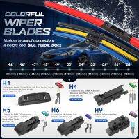 HESITE Colorful Wiper Blades Red Blue Yellow Black 14 quot; 16 quot; 18 quot; 20 quot; 22 quot; 24 quot; 26 quot; 28 quot; For KIA Mercedes Bens Honda Toyota Buick Ford