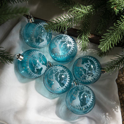 E.g. New Year 2023 Christmas Tree Ornaments 6pcs/box 6cm Painted Christmas Balls Christmas Playmate Noel X Gift DIY Home Decoration