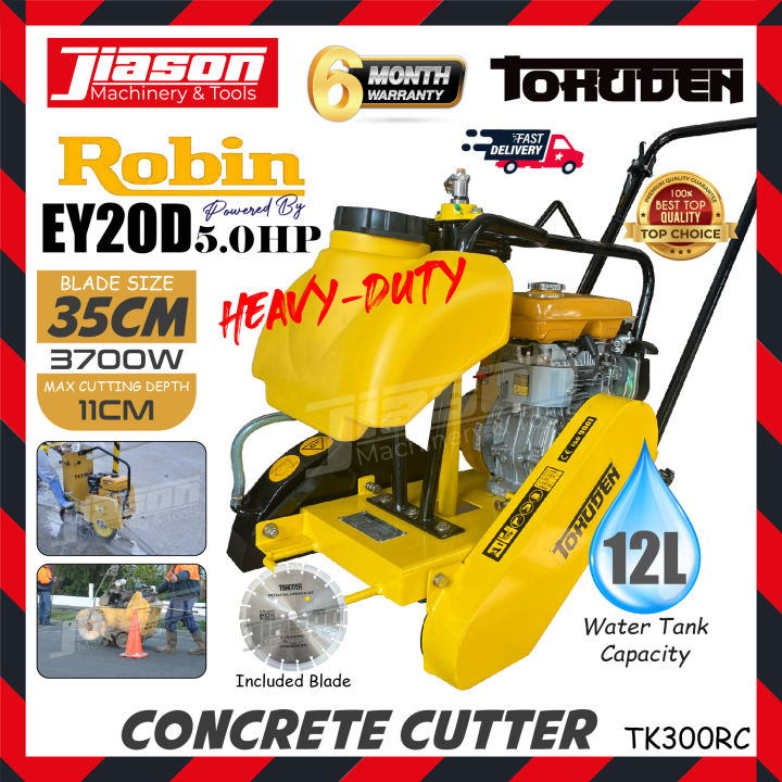 【new】tokuden Tk300rc 5hp Concrete Cutter With Robin Ey 20d Engine 3700w 3600rpm Lazada