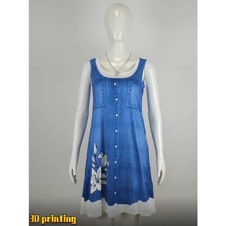 womens-a-line-dress-fashion-floral-dot-3d-print-knee-length-dress-blue-sleeveless-spring-summer-casual-everyday-dress-2022