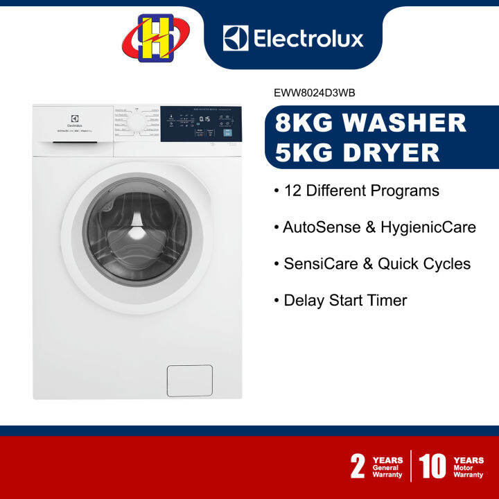 Electrolux Ultimate Care Front Load Washer Dryer (8kg / 5kg ...