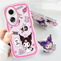 Case4you สำหรับ OPPO A58 4G A78 A77 4G,เคสโทรศัพท์หยักนิ่มแฟชั่นการ์ตูน Kuromi ป้องกันกล้องคลุมทั้งหมดเคสโทรศัพท์มือถือ