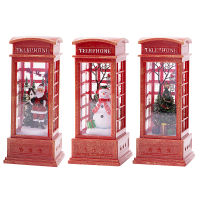 2021Christmas LED Retro Night Light ephone Booth Small Oil Lamp Props Wind Lantern Snowman Santa Christmas Decoration for Home