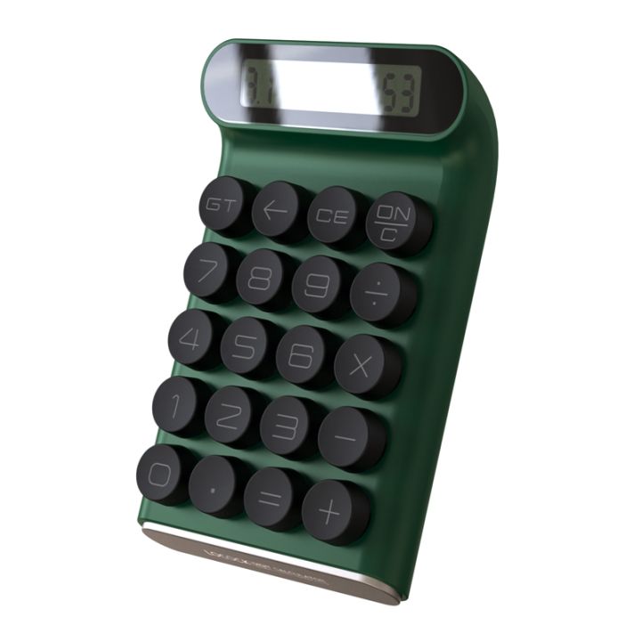 Retro Calculator Mechanical Keyboard Portable Computer 10 Digit LCD Display  Financial Office Fashion Calculator 