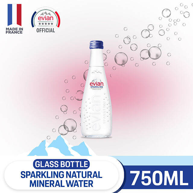 Evian Sparkling Natural Mineral Water - Glass 330ml | Lazada