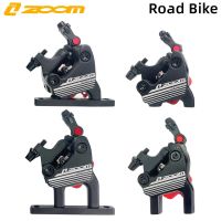 ZOOM Road Bicycle Hydraulic Disc Brake 140mm 160mm Flat Mount Road Bike Line Pulling Disc Brake Calipers Gravel CX