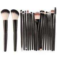 18 Pcs Professional ชุดแปรงแต่งหน้า Foundation Powder Contour อายแชโดว์สังเคราะห์ผม Face Eye Make Up Brush Kit Tools