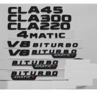 Gloss Black For Mercedes Benz C117 X117 CLA35 CLA45 AMG CLA220 CLA200 CLA250 V8 BITURBO 4MATIC Trunk Rear Star Emblems Badges