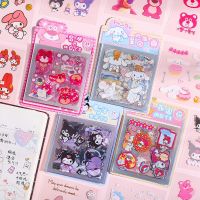 Kawaii Sanrio Kuromi Sticker Cinnamoroll Waterproof PVC DIY Goo Card Set Cute My Melody Kid Creative Stationery Handbook Sticker Stickers