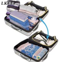 Hand Rolling Type Vacuum Compressed Bags Storage Travel Accessories Space Saving Bags Clothing Seal Compressed Organizer