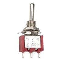 Hot Selling 10Pcs/Lot MTS-113 Perforate Diameter 6 Mm 1 Self Lock 1 Reset 3 Pin ON - OFF - (ON) SPDT 3 Positions Toggle Switch