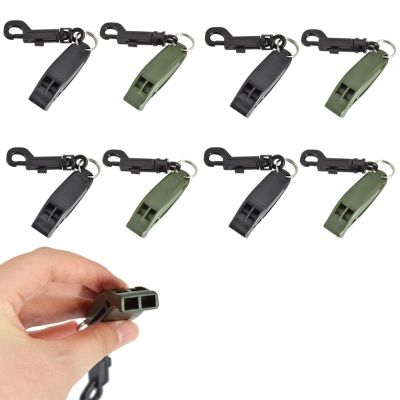 Portable Warning Whistle Dual Frequency Emergency Whistle with Hook High Low Audio Whistle One-piece Design for Emergency Rescue Survival kits