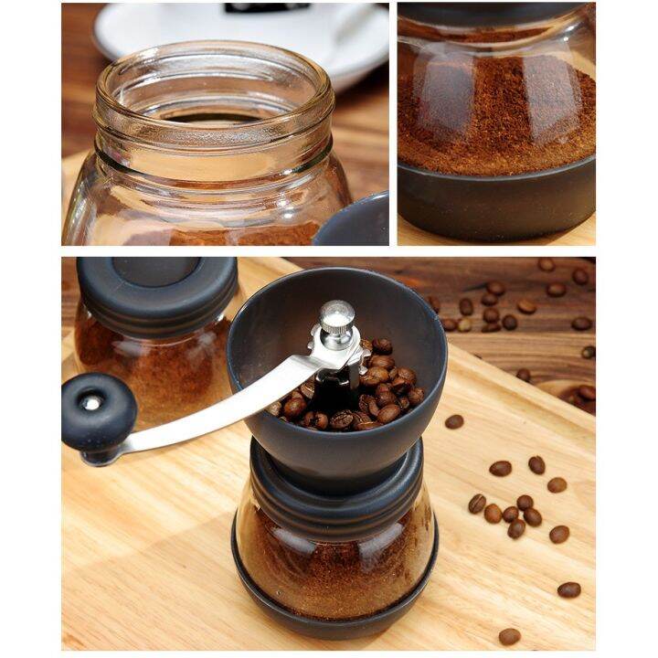 cfa-เครื่องบดกาแฟ-coffee-bean-grinder-วินเทจ-ปรับความละเอียดได้-แถมแปรงทำความสะอาด-กระปุกเก็บกาแฟ-เครื่องบดเมล็ดกาแฟ