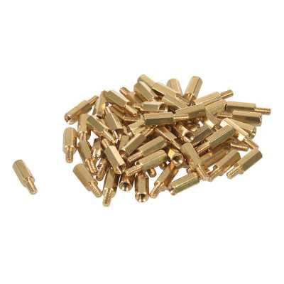 50 Pcs M3 Male x M3 Female 11mm Length Brass Screw Thread PCB Stand-off Spacers