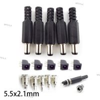 12V 5.5*2.1MM DC Male Plugs DC022 DC099 Power Socket Female Jack Screw Nut Panel Mount Connector Panel diy plug 5.5 x 2.1mm WFEHTH