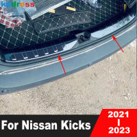 ด้านหลังกันชนฝาครอบ Trim สำหรับ Nissan Kicks 2021 2022 2023เหล็กรถ Tailgate ประตู Sill แผ่น Protector Guard อุปกรณ์เสริม